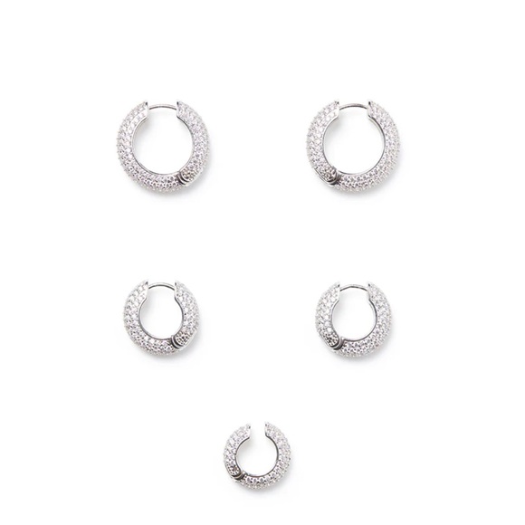 We wore what Pave Hoop And Ear Cuffs Set